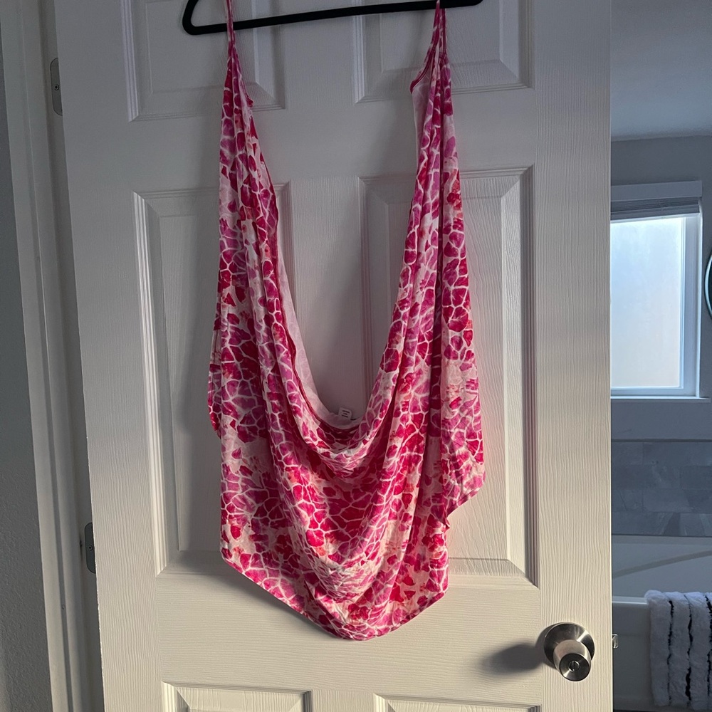 Moda pink cheetah print swim wrap